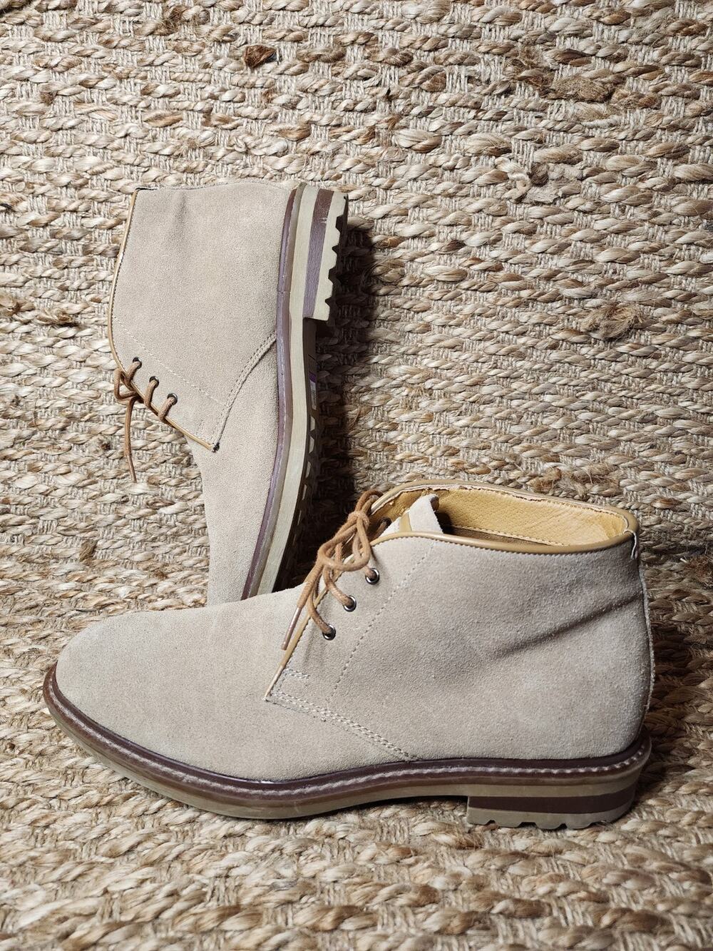 MJ Chukka Ankle Boot Collection by Michael Strahan Tan Leather Suede Men's 12 M